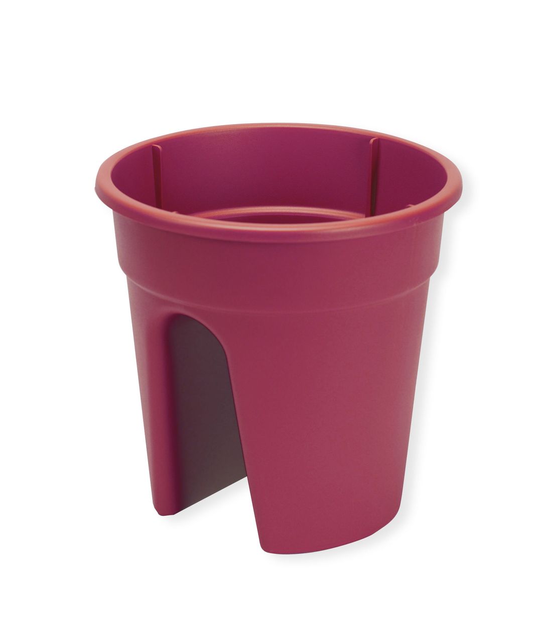 KHW Geländerblumentopf Flowerclip, 3er Set, beere