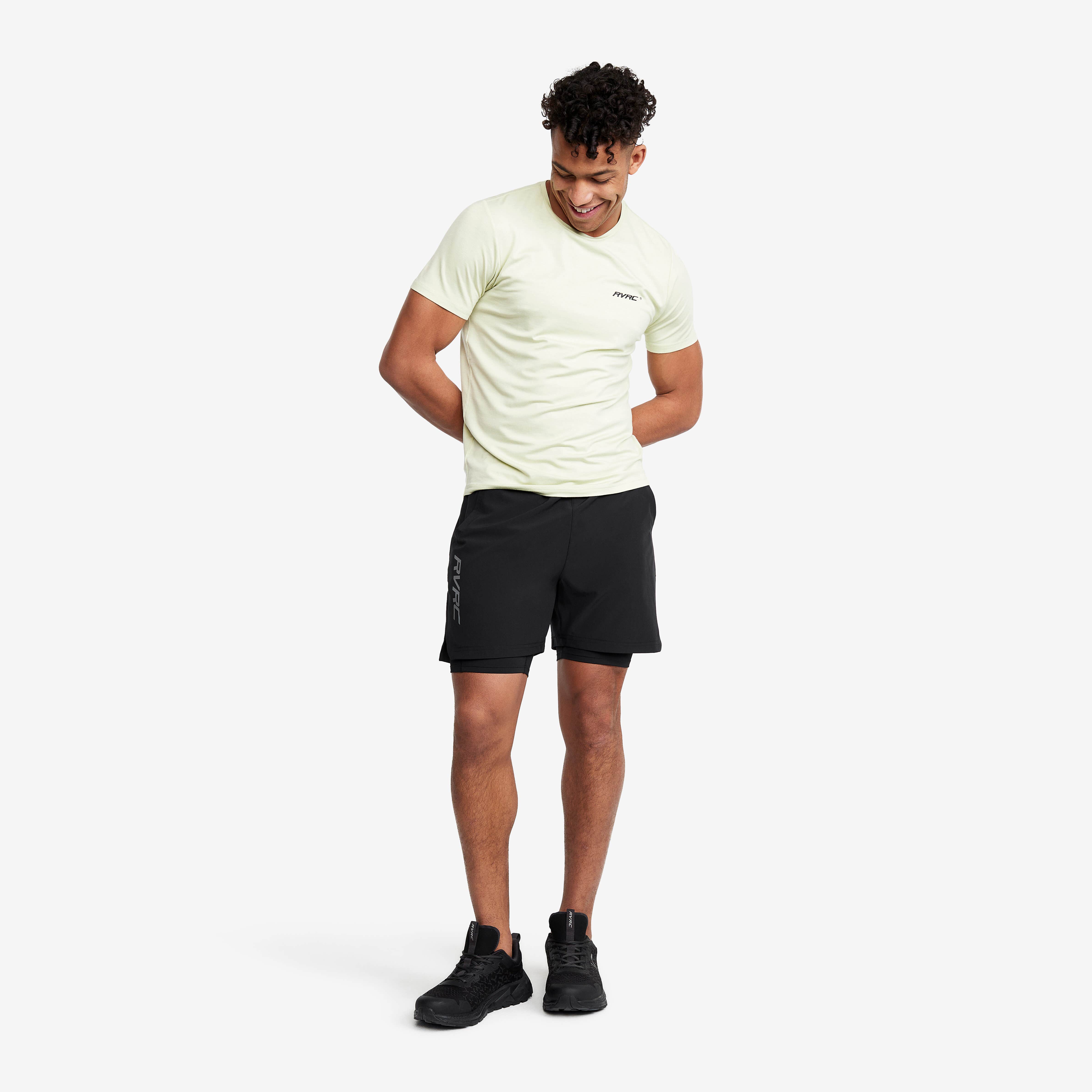 2-in-1 Shorts Homme Black