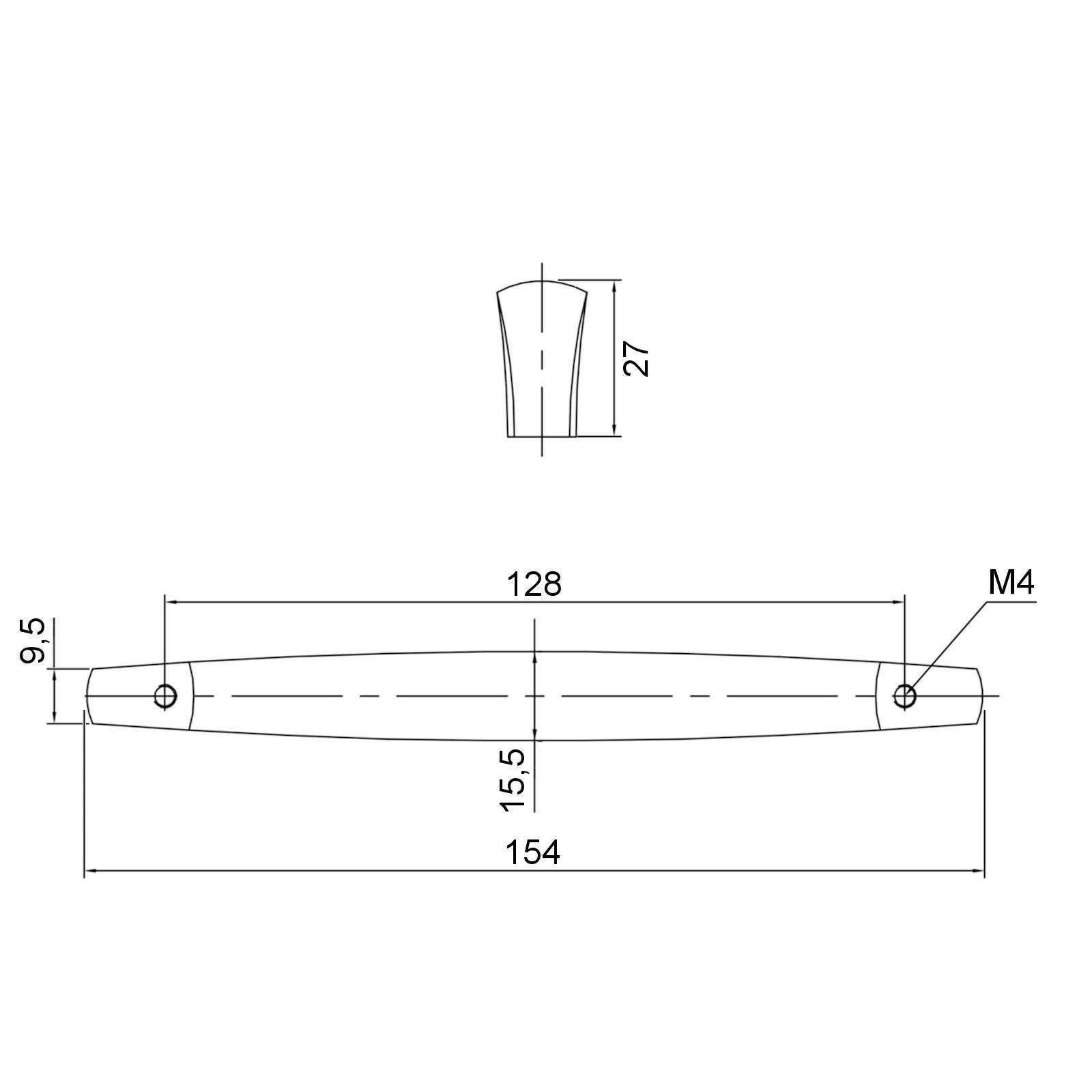 SO-TECH® Möbelgriff Bügelgriff DEJA BA 128 mm - incl. Schrauben, Griff Schrankgriff Schubladengriff - incl. Schrauben