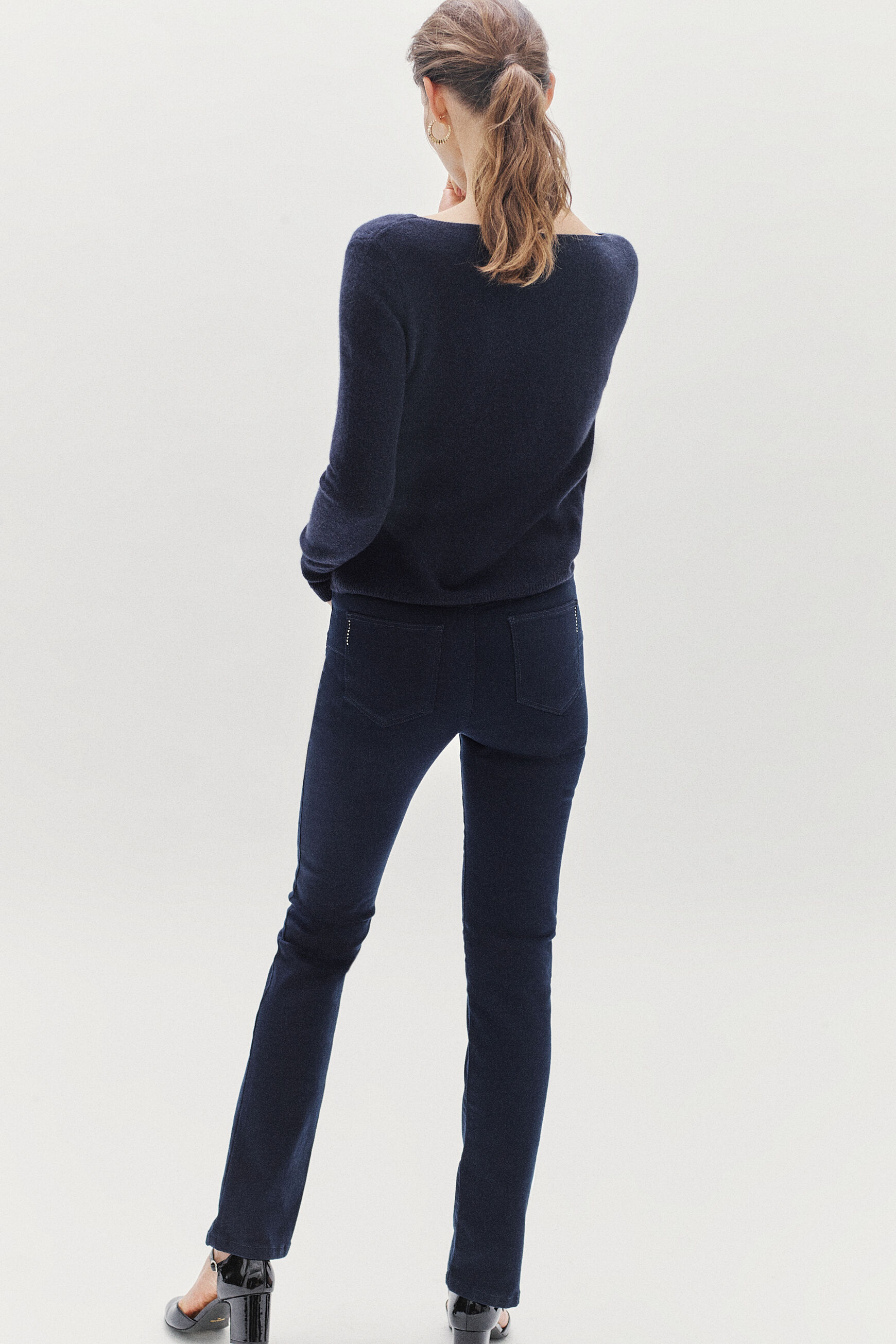 pantalon chicago bleu marine femme