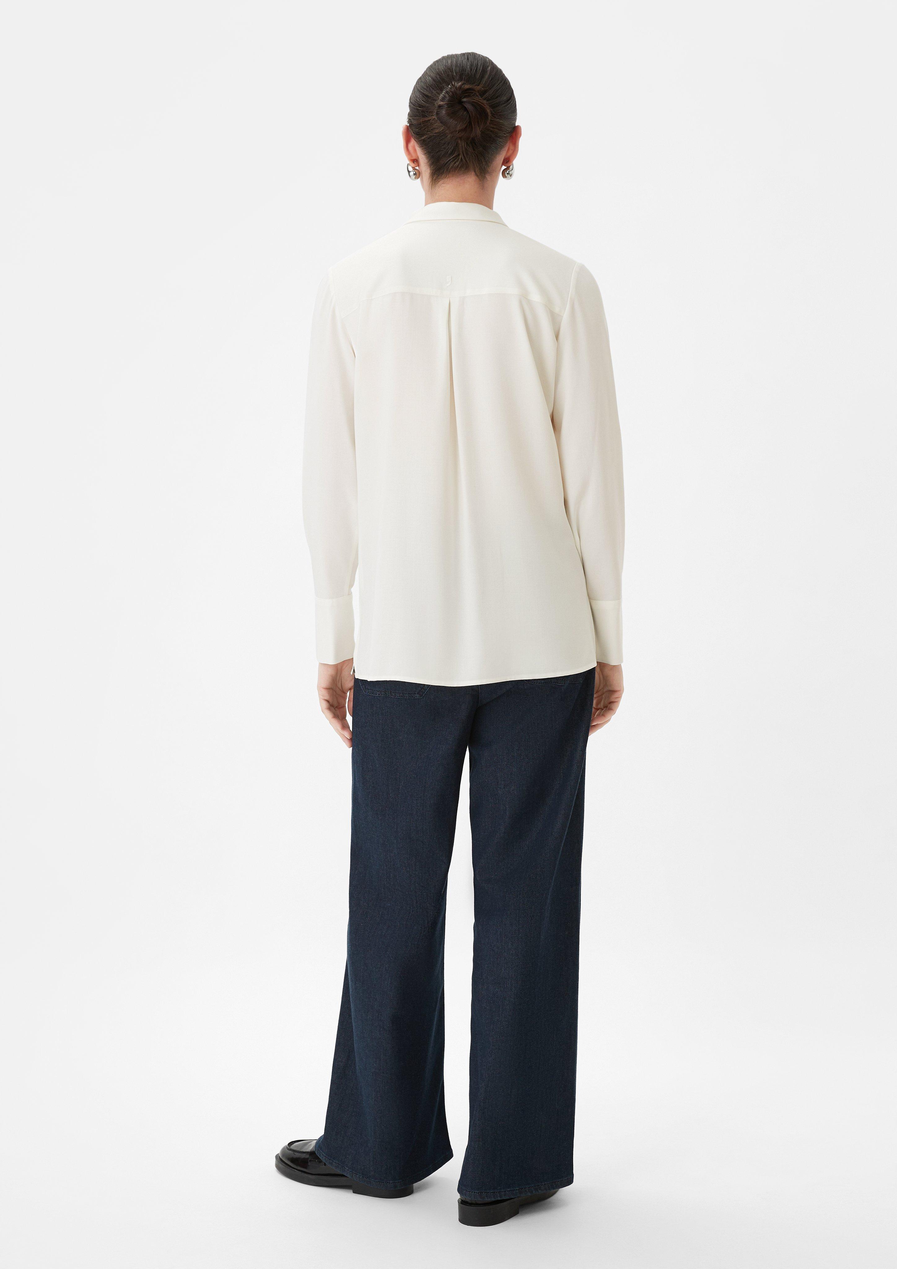 Bluse mit Knopfleiste - weiß