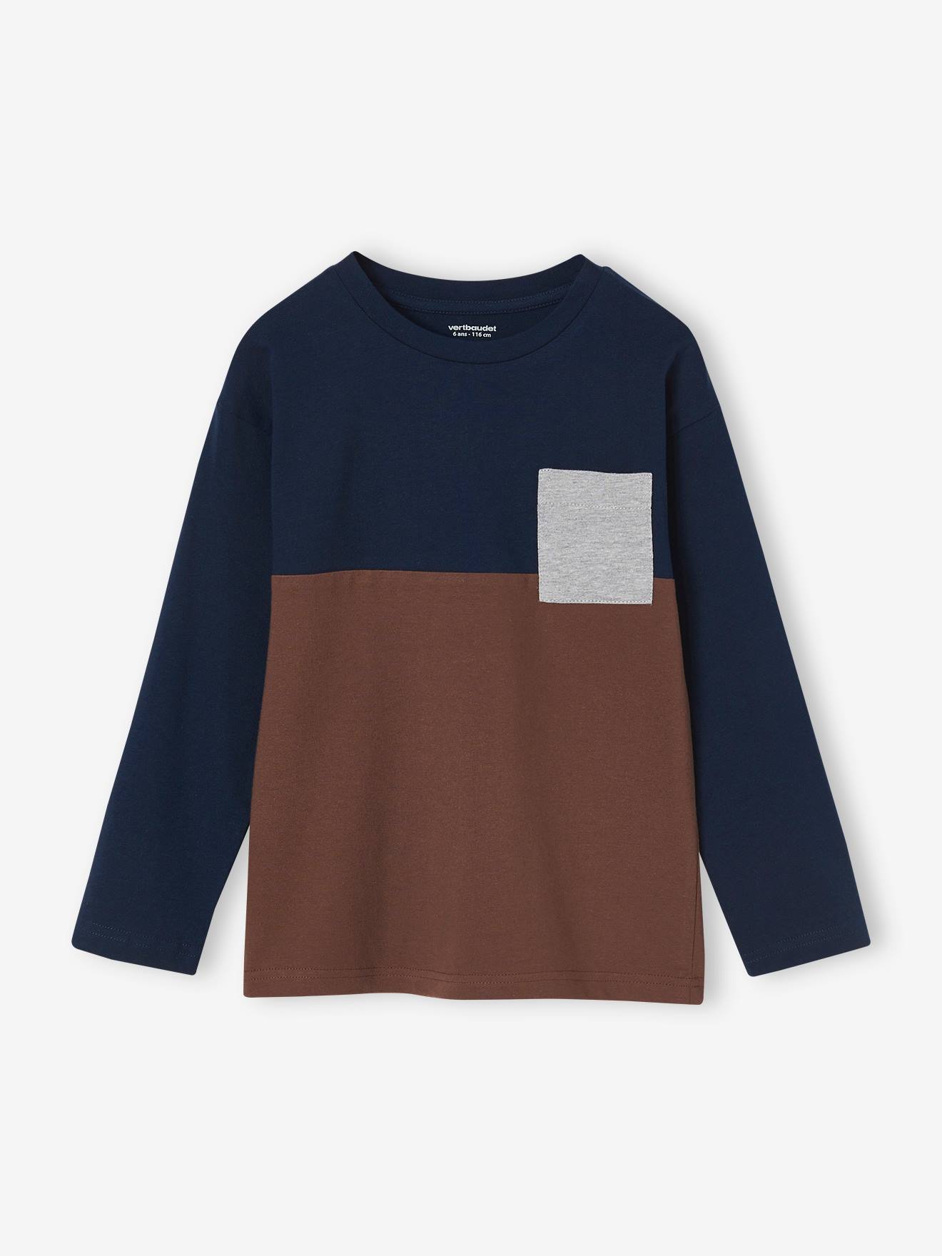 Tee-shirt colorblock garçon vert