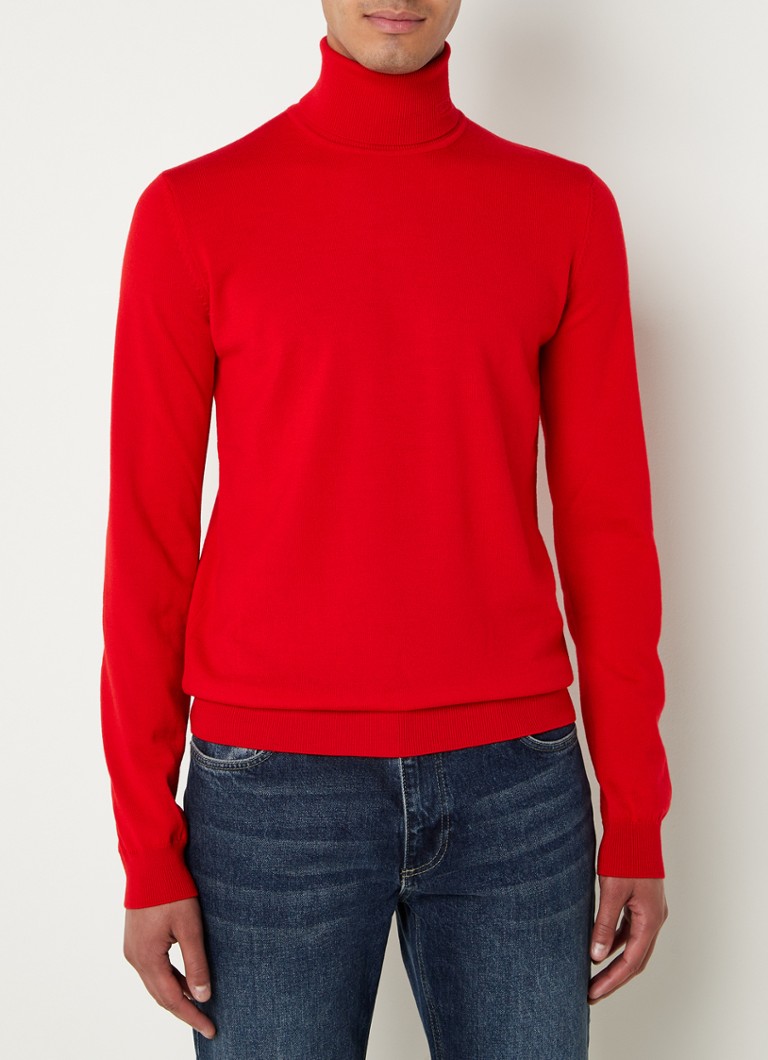 HUGO BOSS San Thomas fine-knit turtleneck sweater made of virgin wool