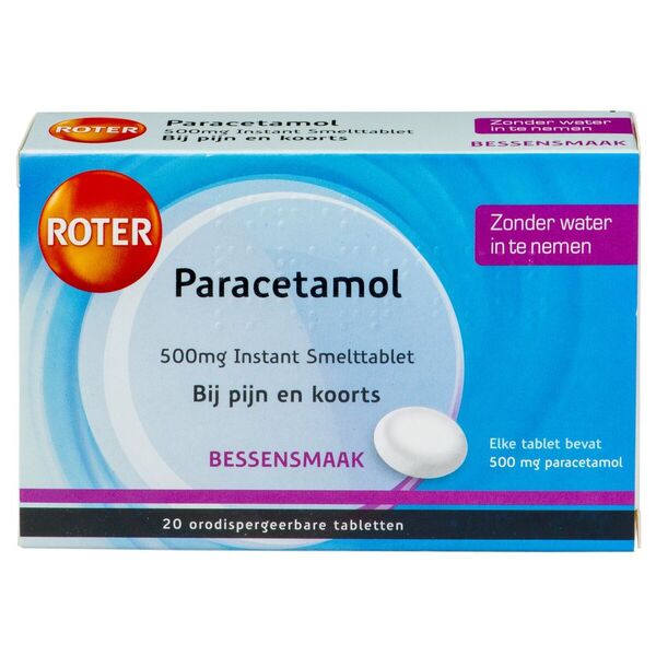 Roter Paracetamol 500mg Melt Tablets Medicine - 20 pieces