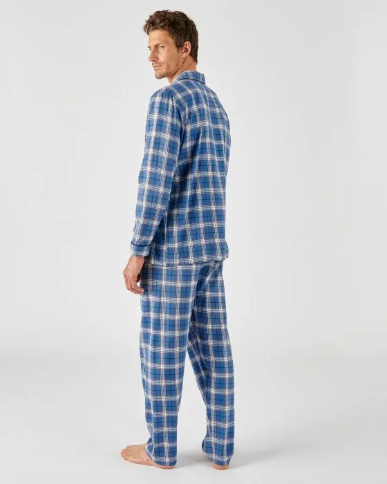 Pyjaveste en flanelle pur coton, manches longues
