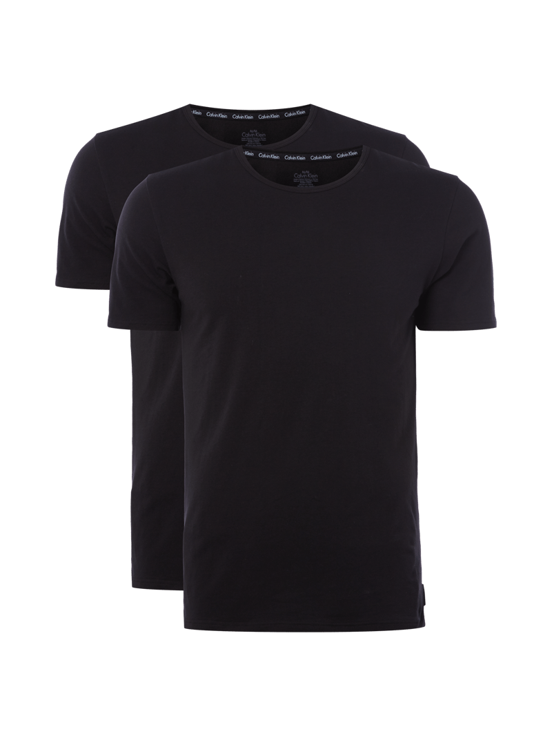 T-Shirts mit Rundhalsausschnitt - 2er-Pack in schwarz