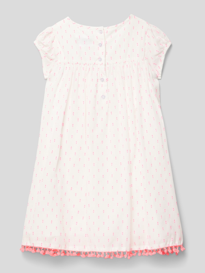 Minikleid mit Allover-Muster in weiß