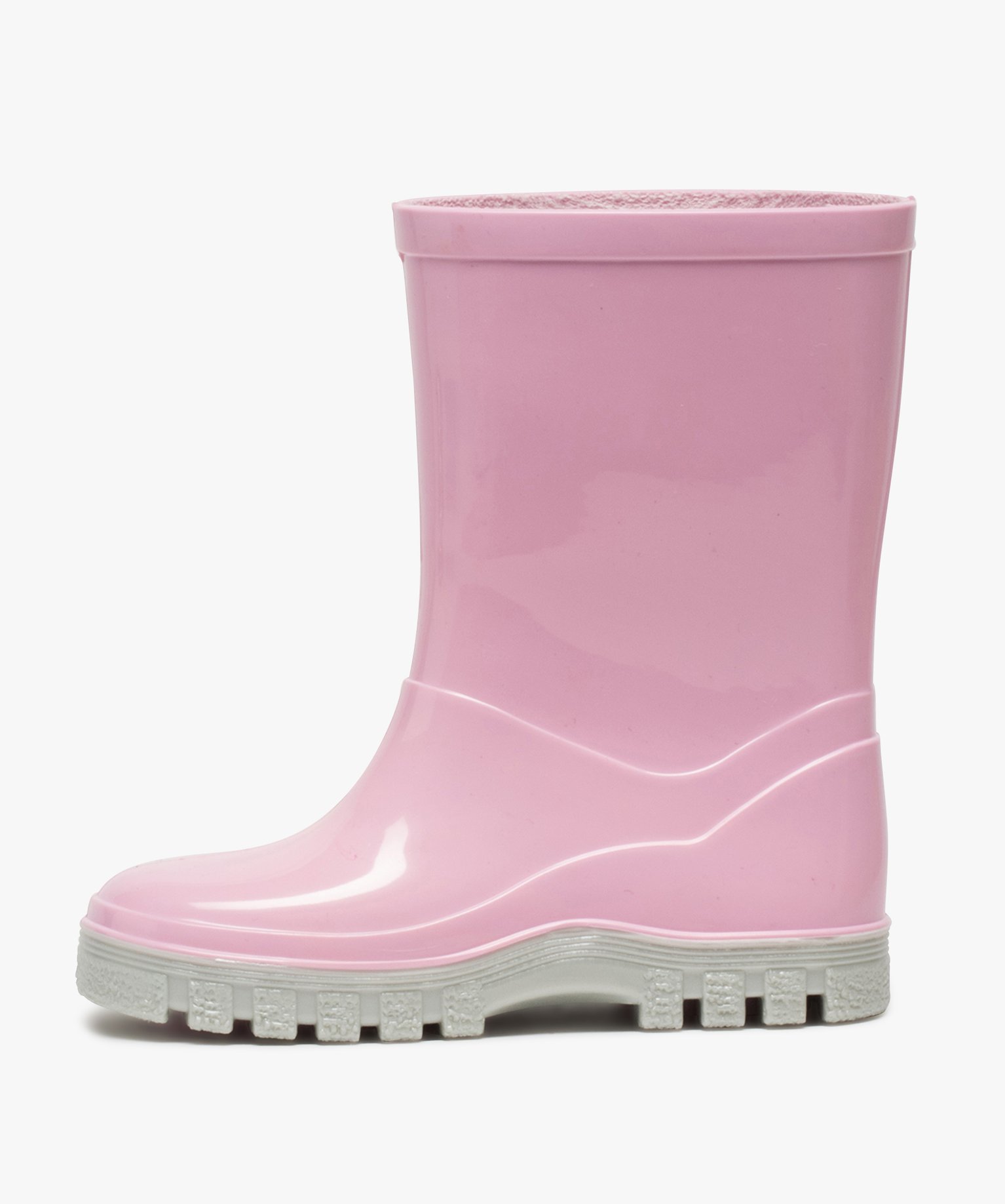 Bottes de pluie bébé fille unies à semelle crantée rose | GEMO