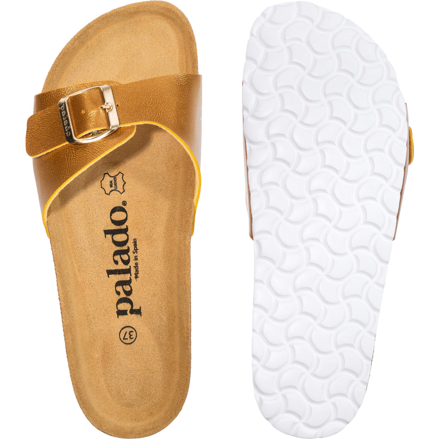Palado Malta Metallic, Pantoletten, Damen, Senf Gold
