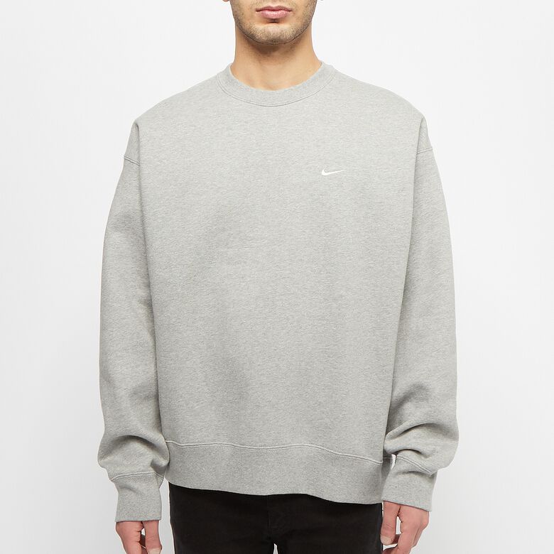 NIKE NRG Solo Swoosh Fleece Crew dk heather grey/white