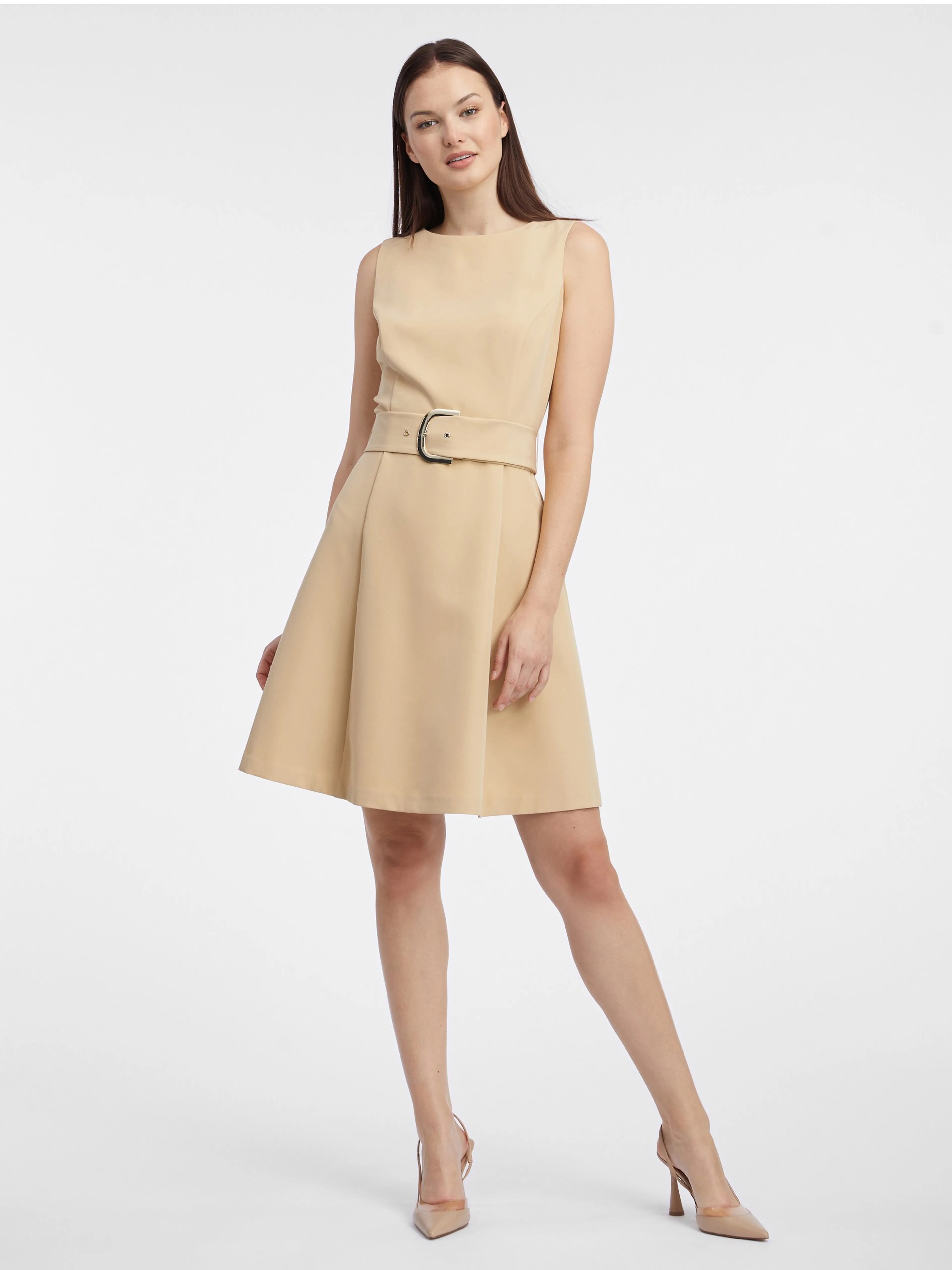 Beigefarbenes Damenkleid ORSAY