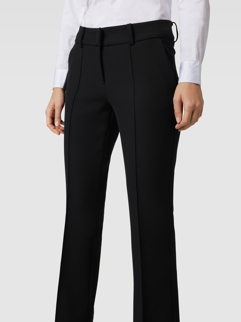Stoffhose mit Bügelfalten Modell 'FARAH' in black