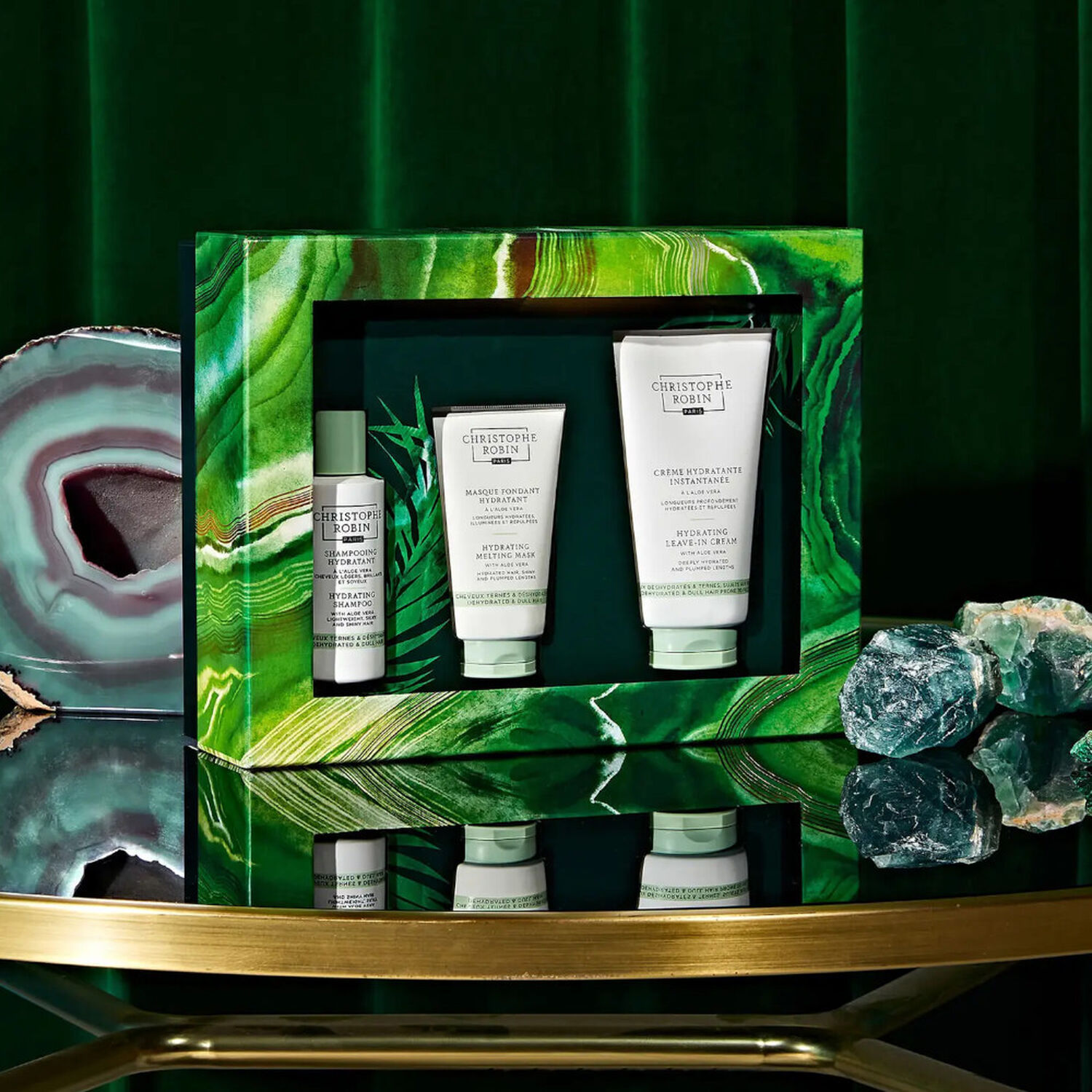 Christophe Robin Rituel Hydratant Coffret Shampooing 75 ml + Masque 75 ml + Crème 150 ml