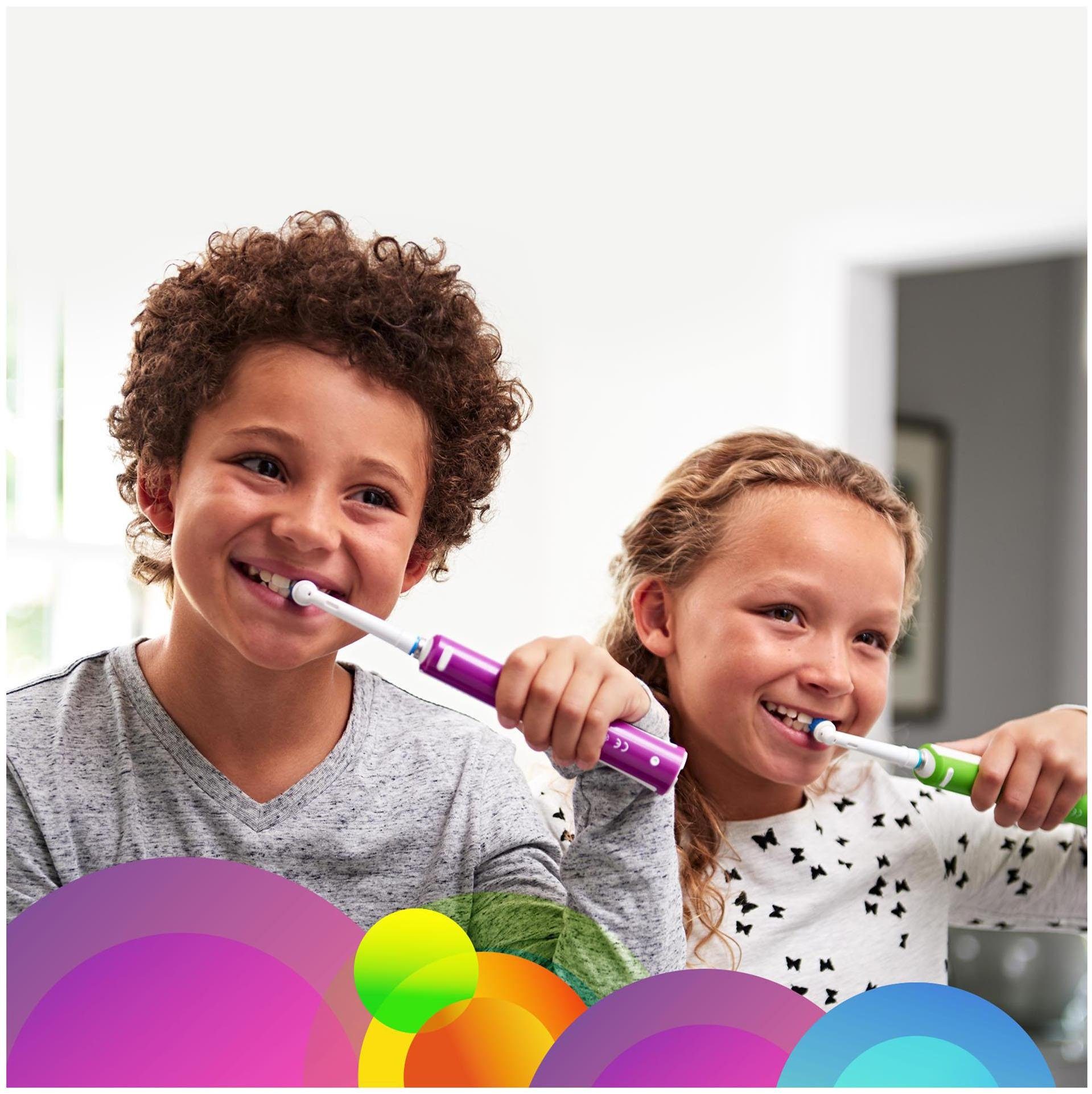 Oral-B Elektrische Zahnbürste Junior Green, Aufsteckbürsten: 1 St.