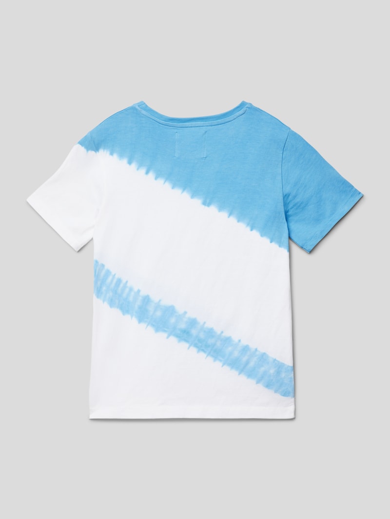 T-Shirt im Batik-Look in blau