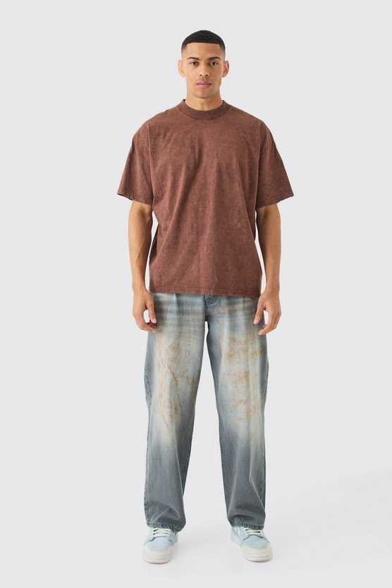 Oversized Acid Wash M Graphic T-shirt
