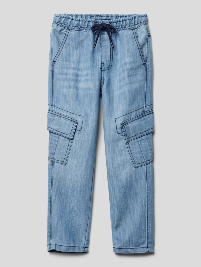 Jeans mit elastischem Bund in jeans