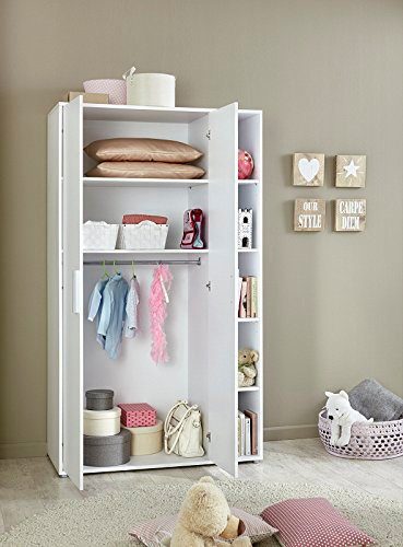 BMG Möbel Kinderkleiderschrank Luis Kleiderschrank, mit inkludierten Standregal