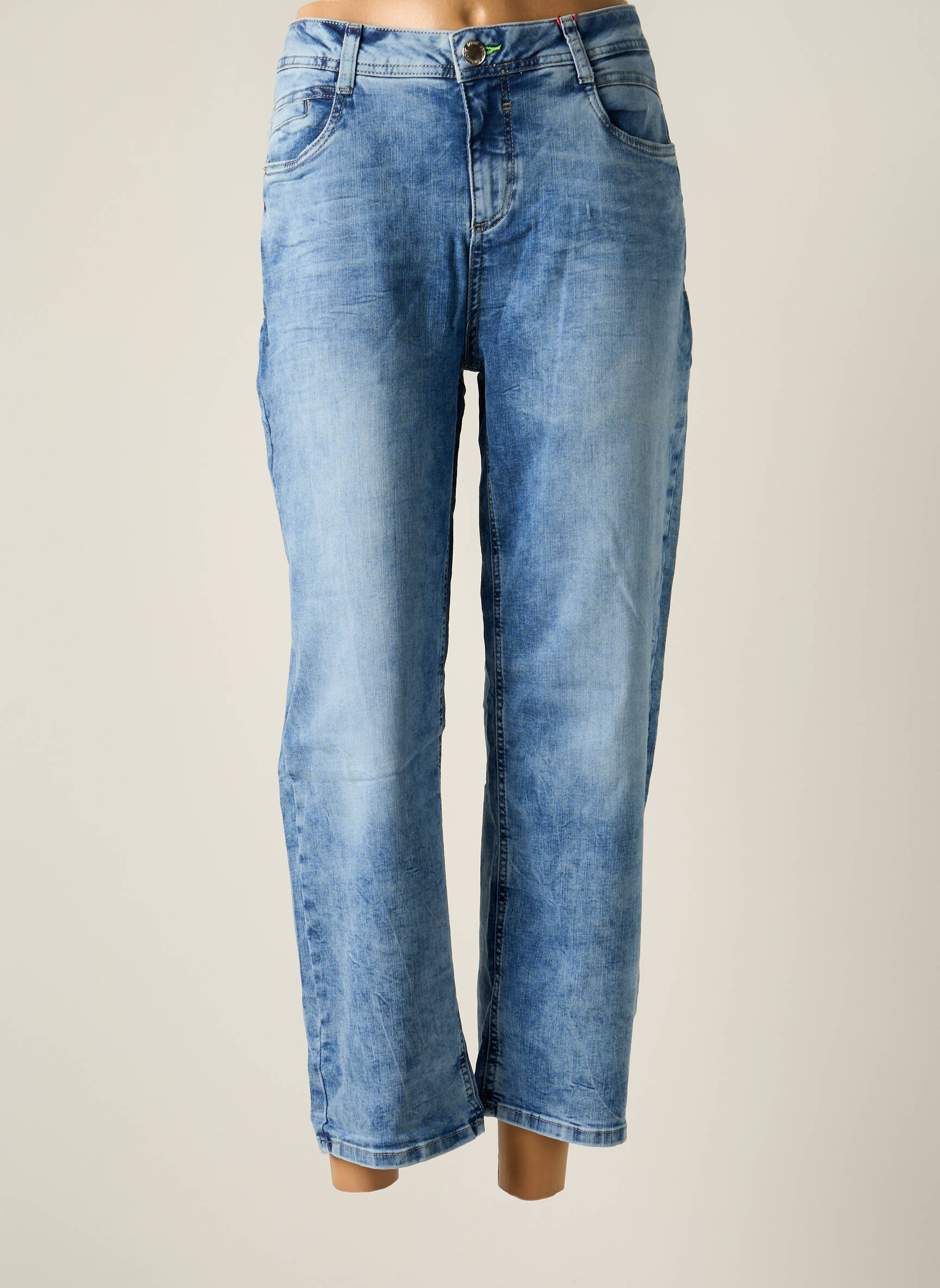 Street One Jeans Coupe Droite Femme couleur bleu