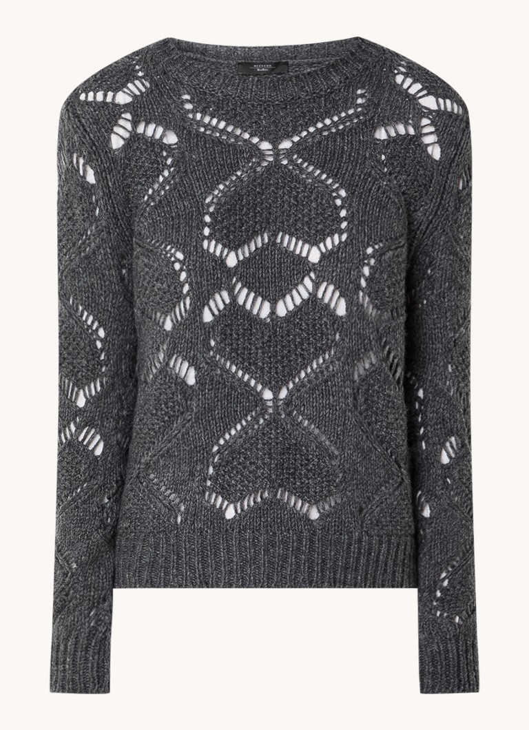 Pull MaxMara Simpaty en grosse maille de laine vierge mélangée avec motif ajouré