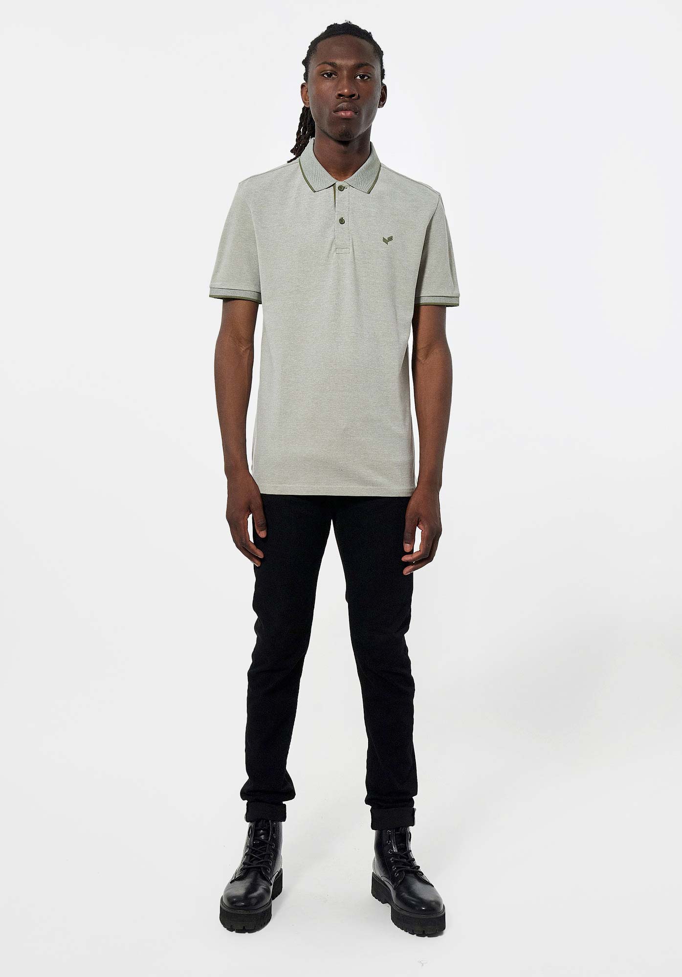 CHRIS  Polo kaki Homme