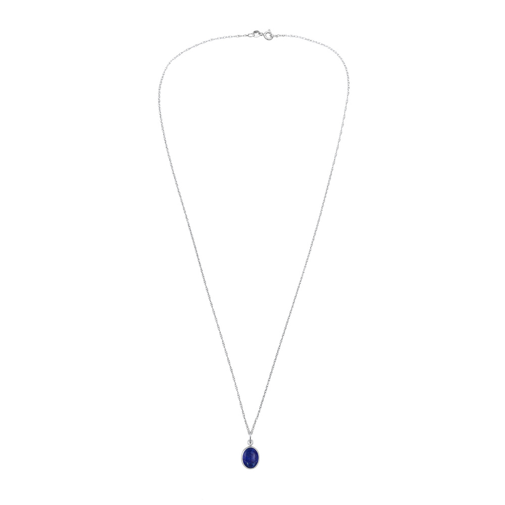 Elli Elli Collier Pendentif  en forme de goutte avec pierre Lapis Lazuli en 925/1000 a collier