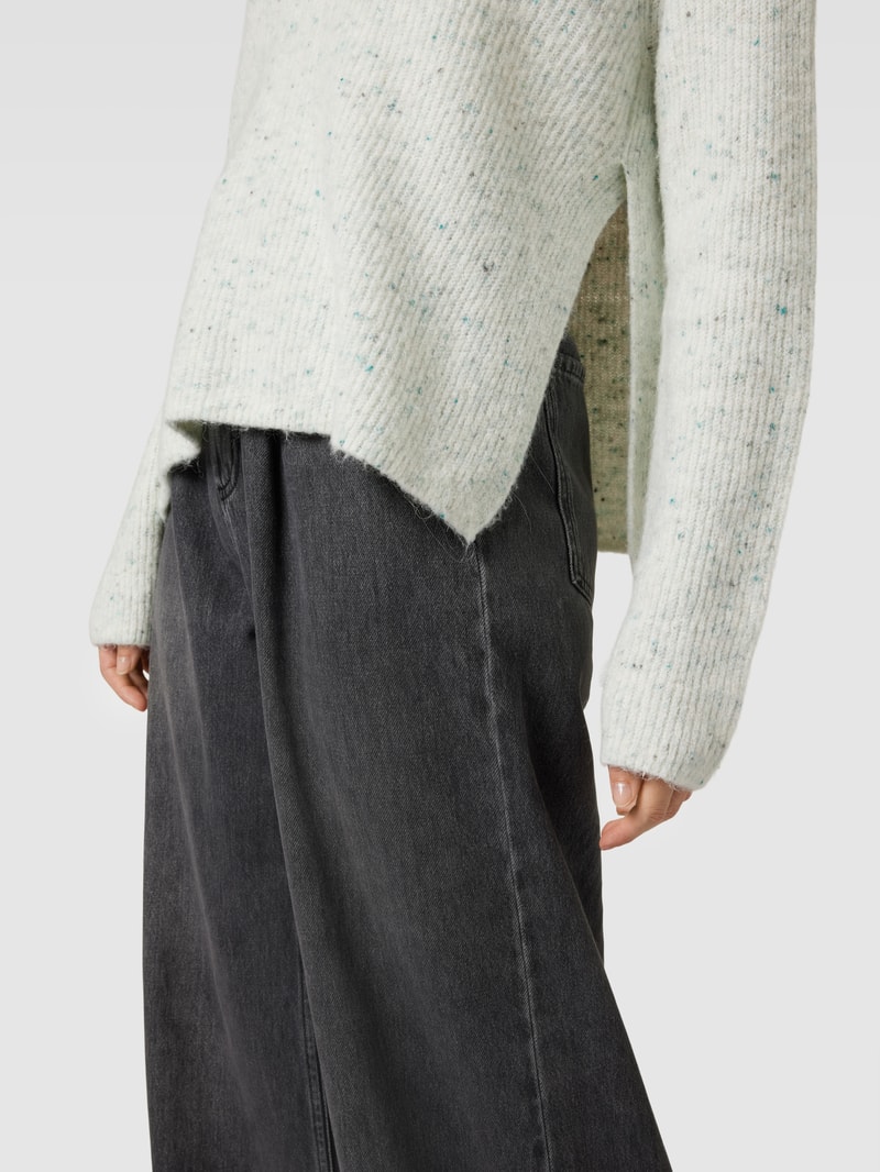 Strickpullover mit Seitenschlitzen Modell 'Pesolo' in offwhite