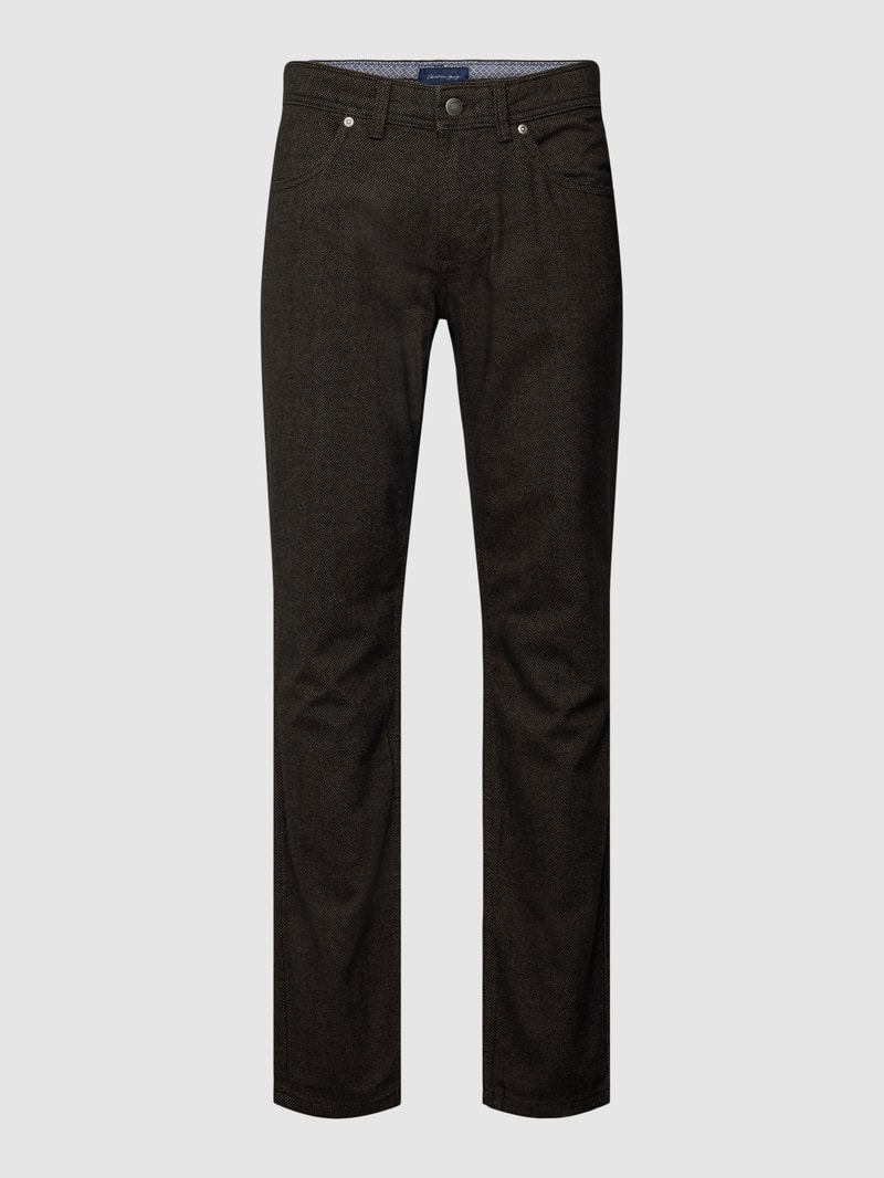 Stoffhose im 5-Pocket-Design in taupe