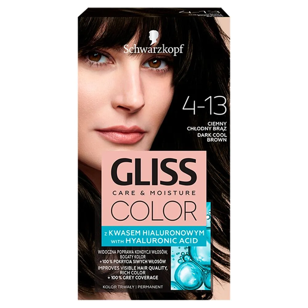 Gliss Color farba za kosu 4-13 Tamno hladno smeđa