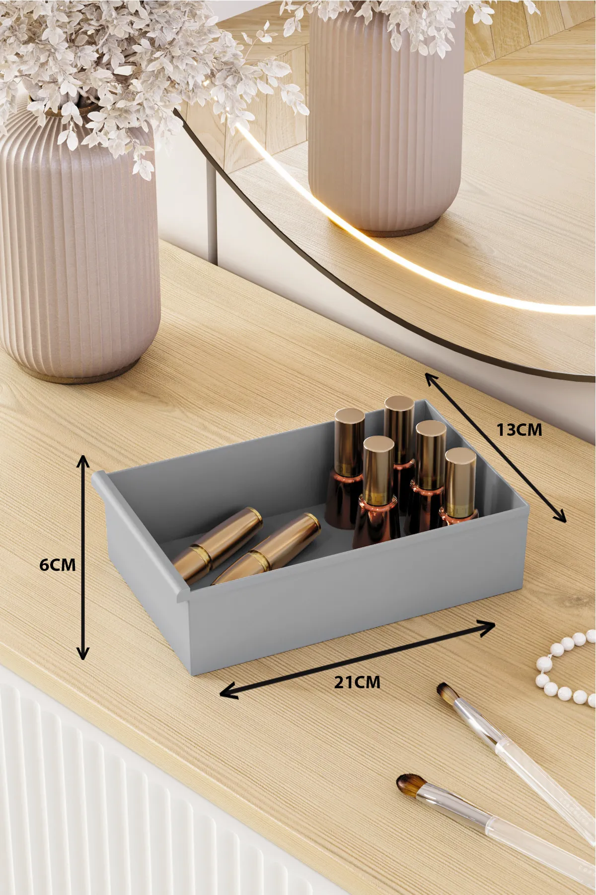 Pufwin Home  10-teiliges Schubladen-Kosmetik-, Make-up- und Schmuckset sowie ein Mehrzweck-Organizer-Set
