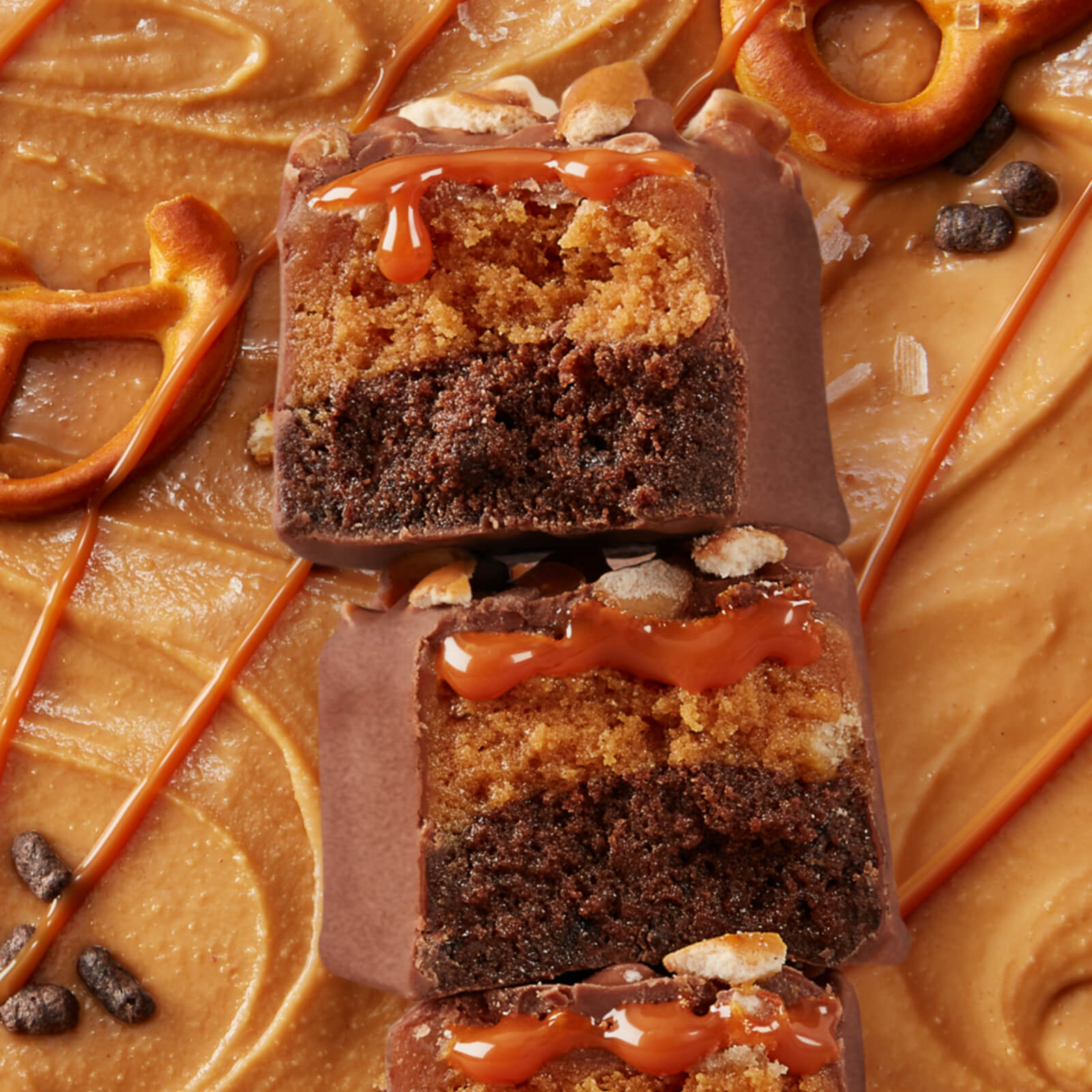 Retail Layered Bar, Chocolate Peanut Pretzel - NEW, 12x60g