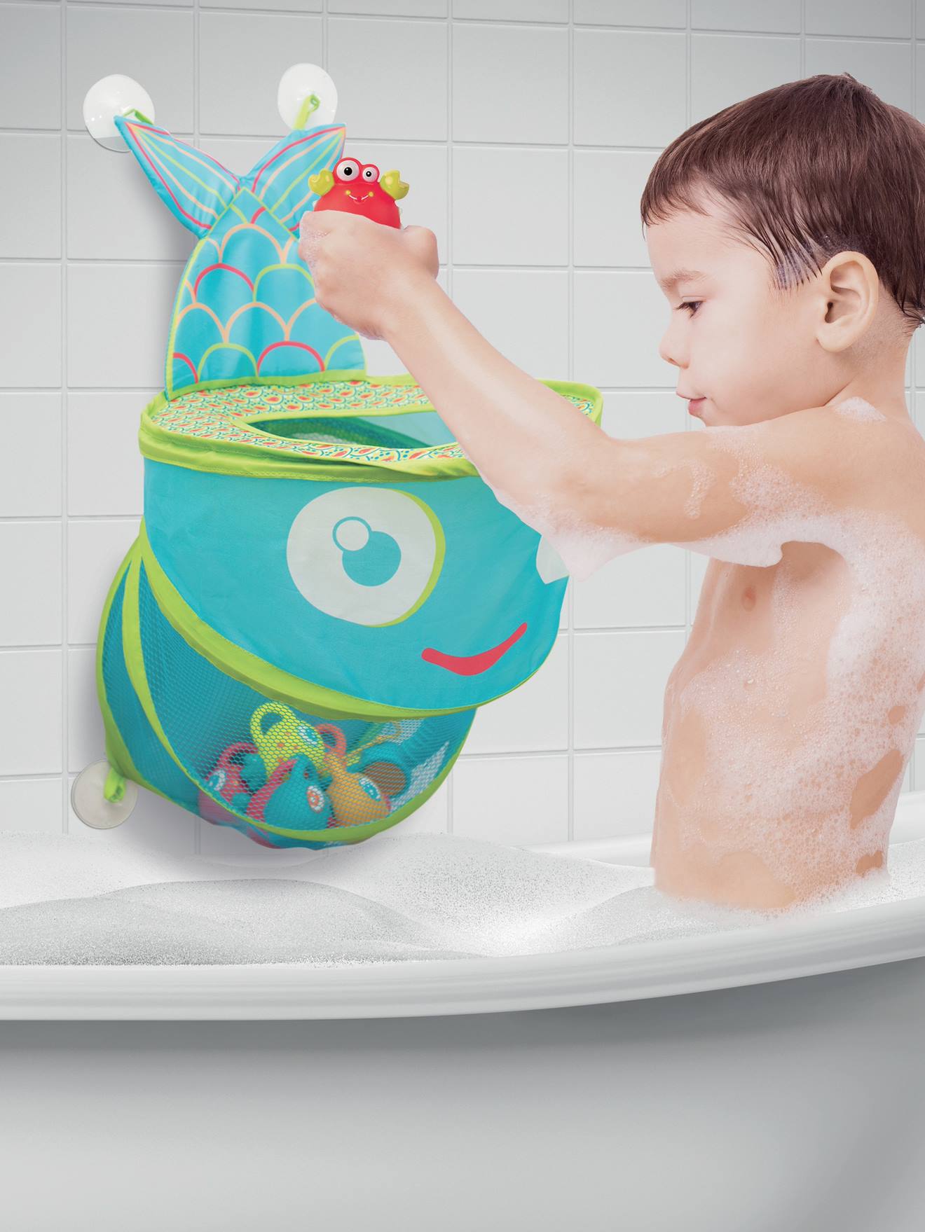 Grand filet de bain Poisson LUDI bleu