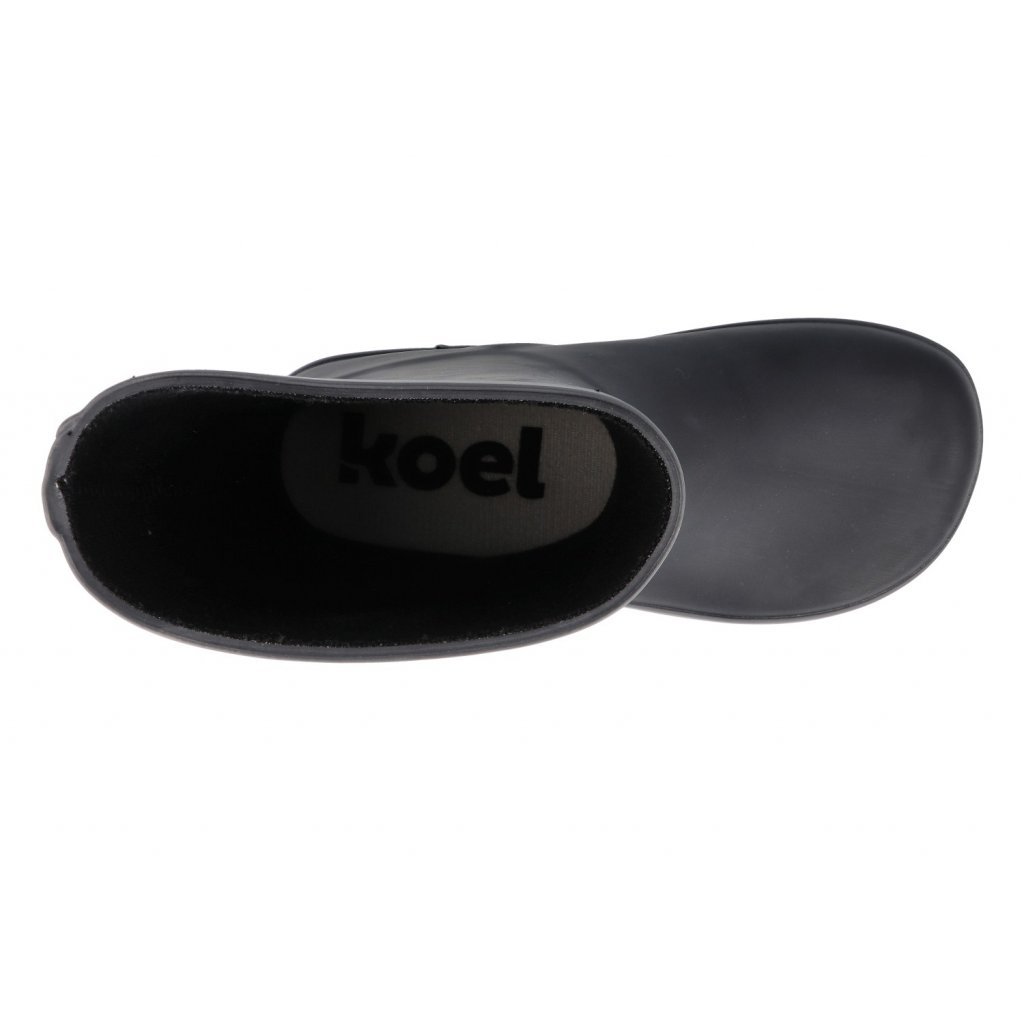 Koel4Kids Wellie Bare Solid Black Barfuß-Gummistiefel
