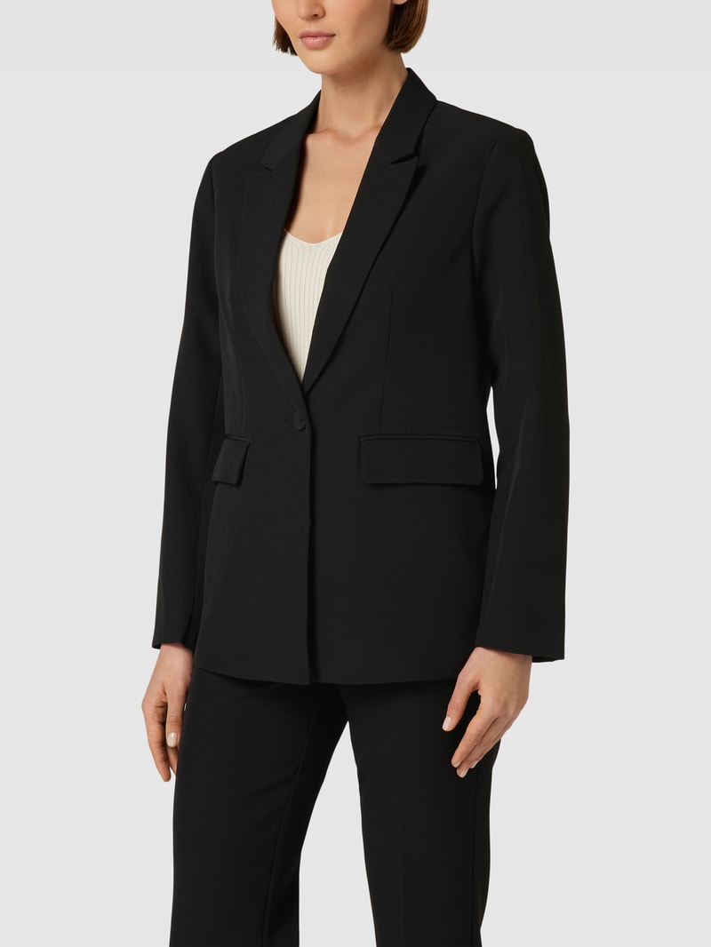Blazer mit Reverskragen Modell 'Bluris' in schwarz