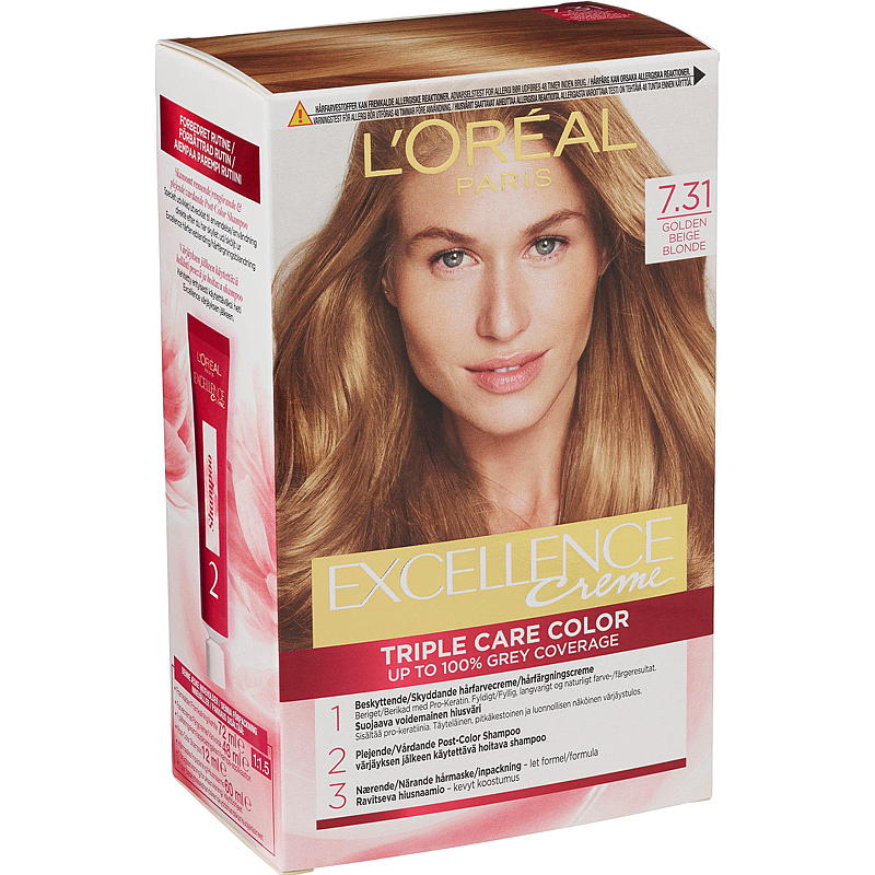 Loreal L'Oréal hårfarge 7.31 gylden beige blond