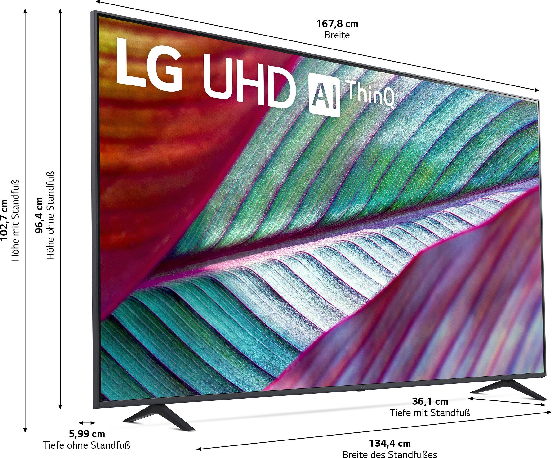 LG 75UR78006LK LCD-LED Fernseher (189 cm/75 Zoll, 4K Ultra HD, Smart-TV, UHD,α5 Gen6 4K AI-Prozessor,HDR10,AI Sound,AI Brightness Control)