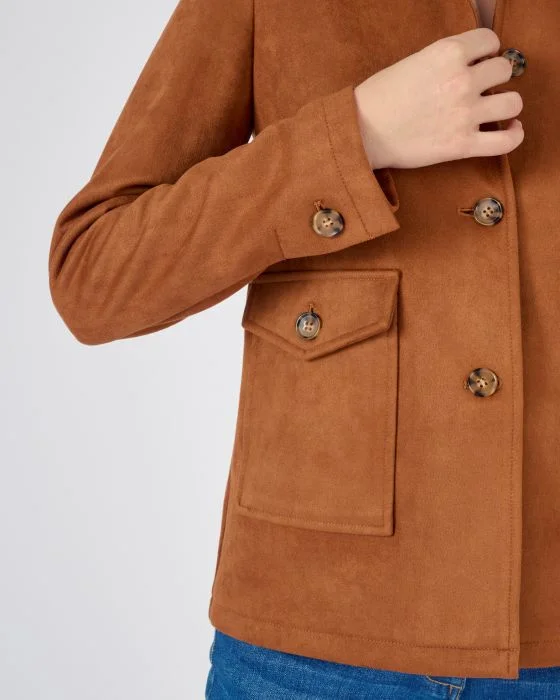 Veste suédine stretch