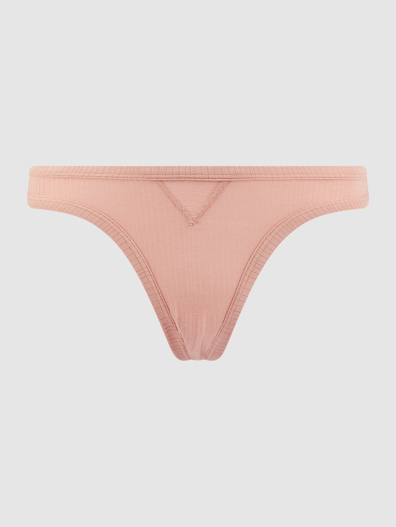 High Cut String mit Stretch-Anteil in hellbraun