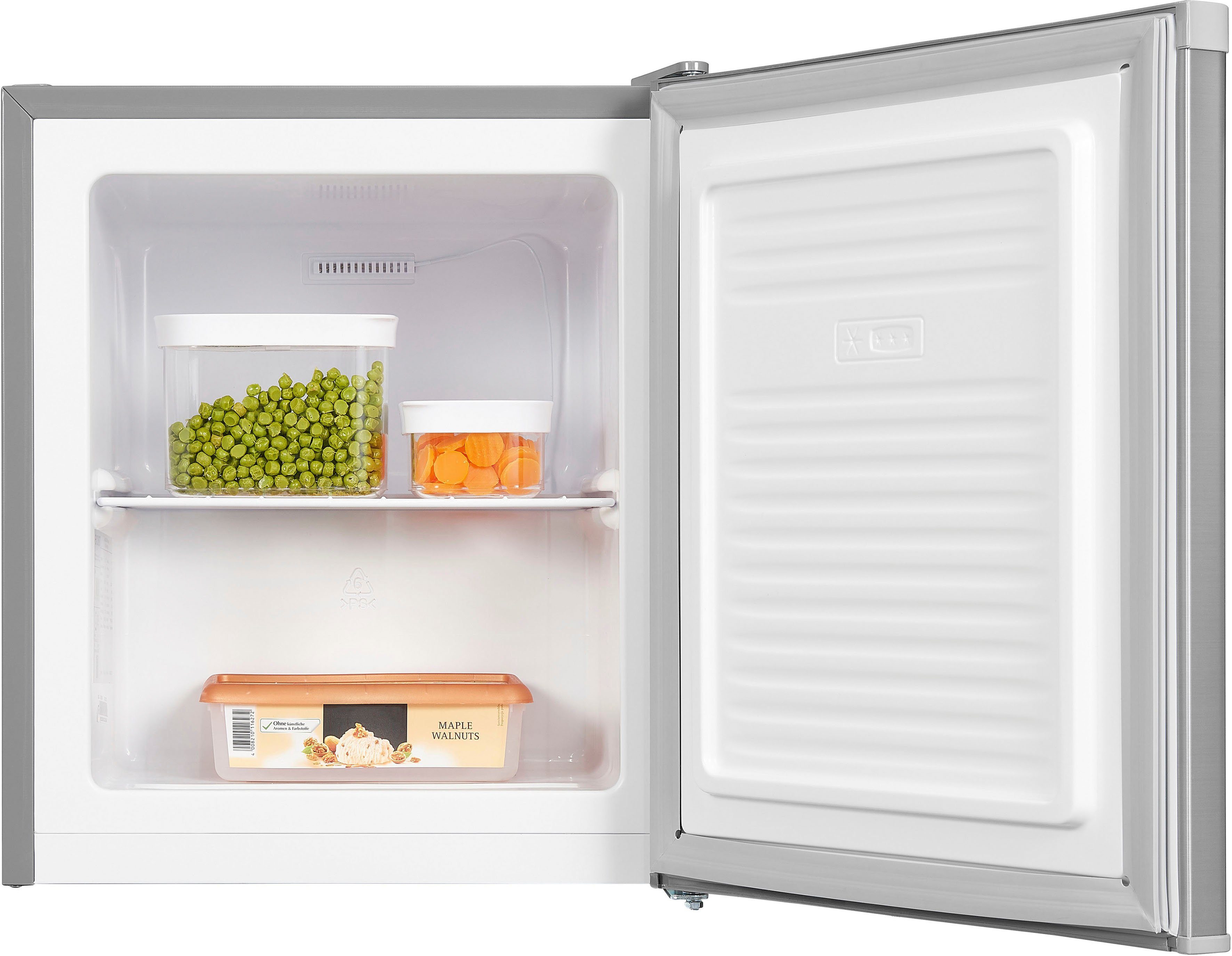 exquisit Gefrierschrank GB05-040E inoxlook, 51,0 cm hoch, 44,0 cm breit