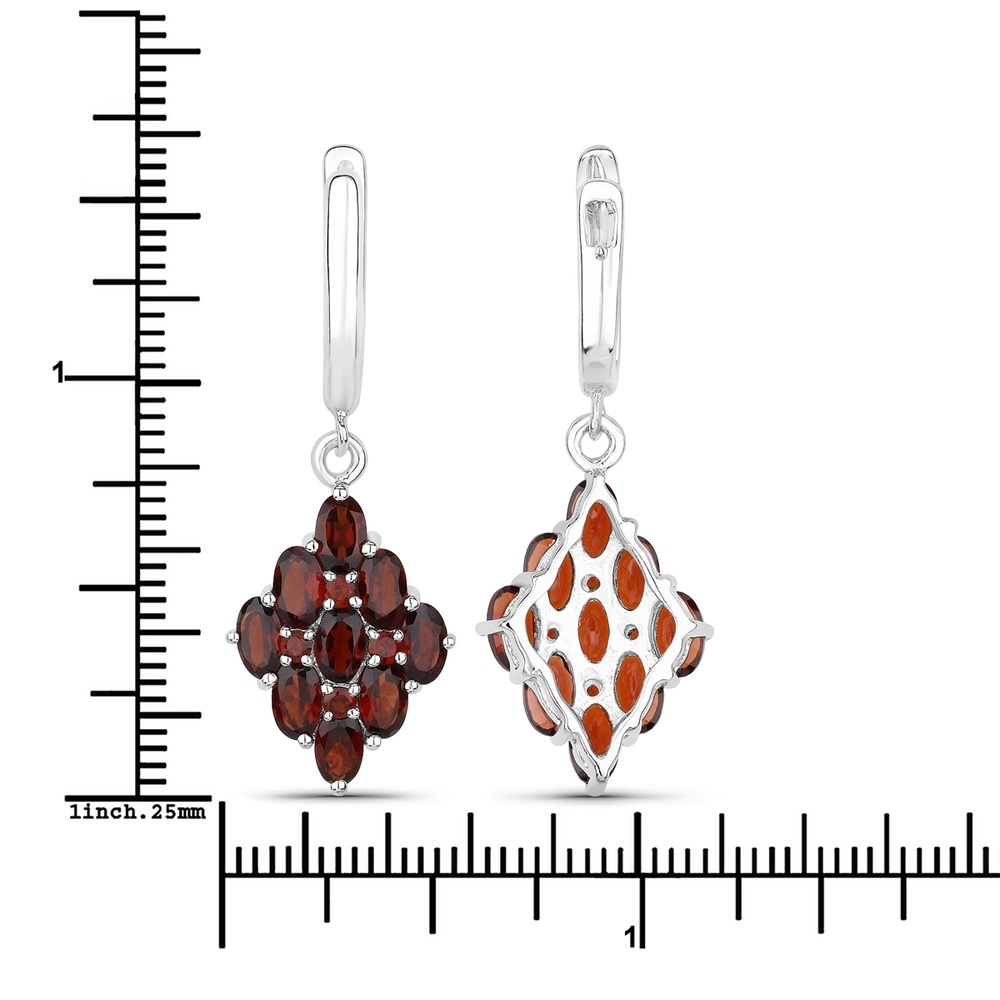 Rafaela Donata Boucles doreilles Argent sterling Grenat en Argent Bijoux
