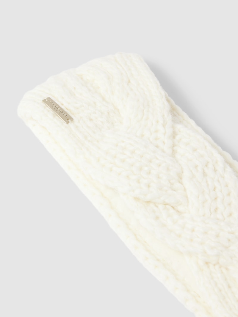 Stirnband mit Zopfmuster in offwhite