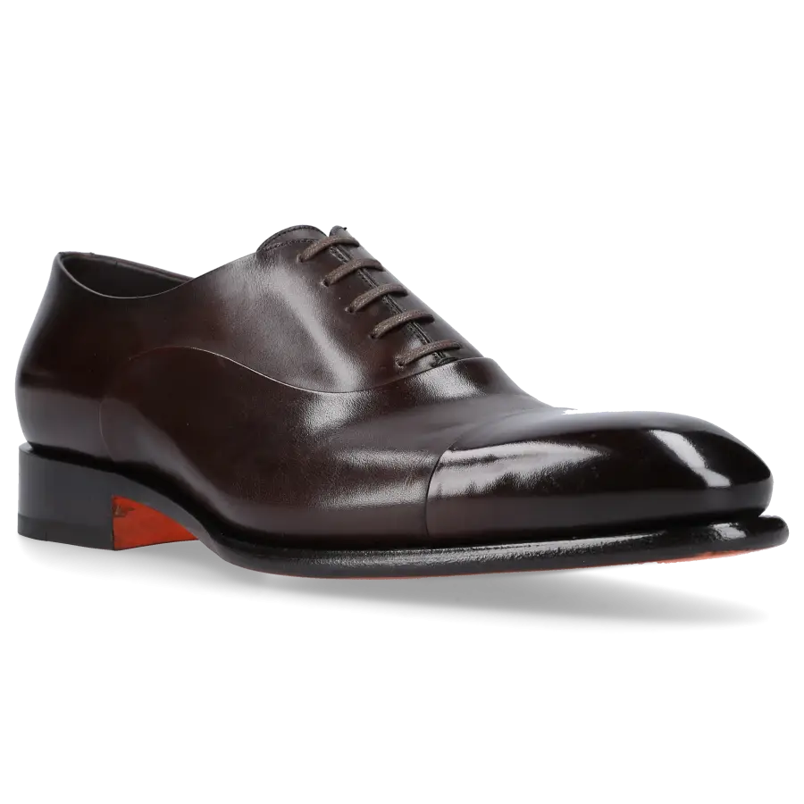 Santoni - Businessschuhe Oxford 12621 Kalbsleder - braun
