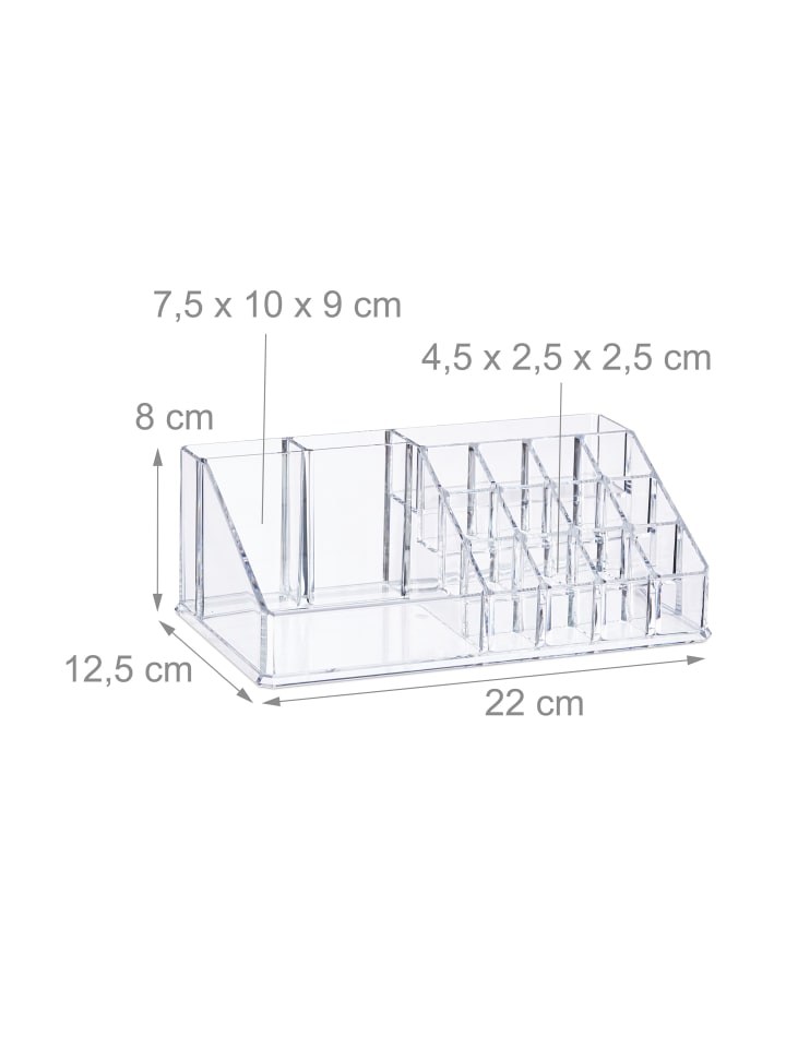 relaxdays Kosmetikorganizer in Transparent günstig kaufen onesize
