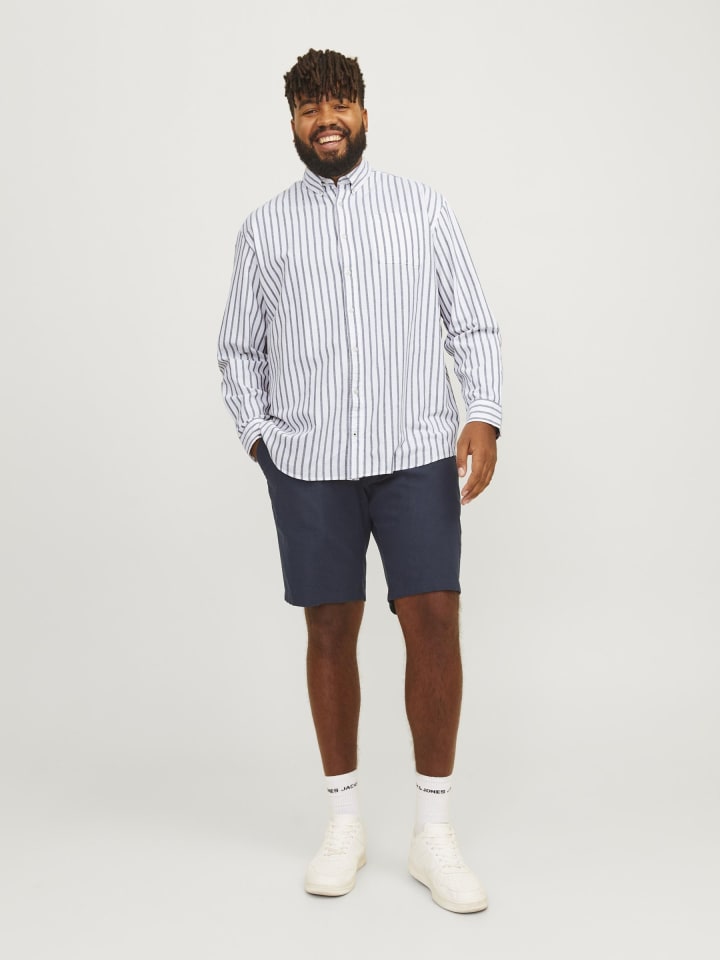JACK & JONES PLUS Freizeithemd in Ensign Blue günstig kaufen