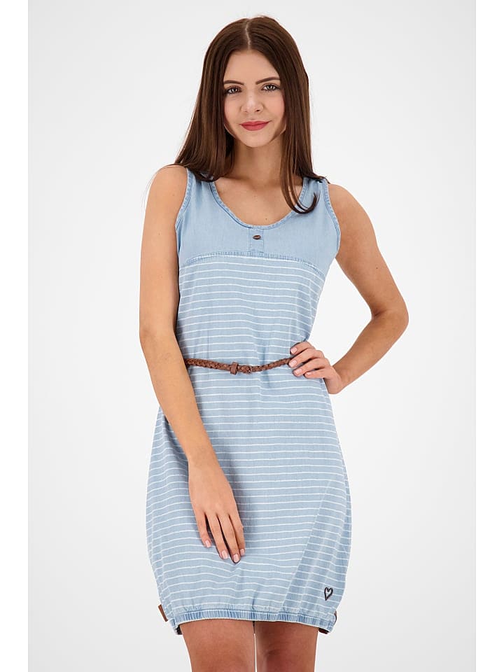 alife and kickin Sommerkleid, Blusenkleid, Sommerekleid, Jeanskleid, Minikleid, Shirtkleid, Jerseykleid, Strandkleid DojaAK DNM B in light denim günstig kaufen XL