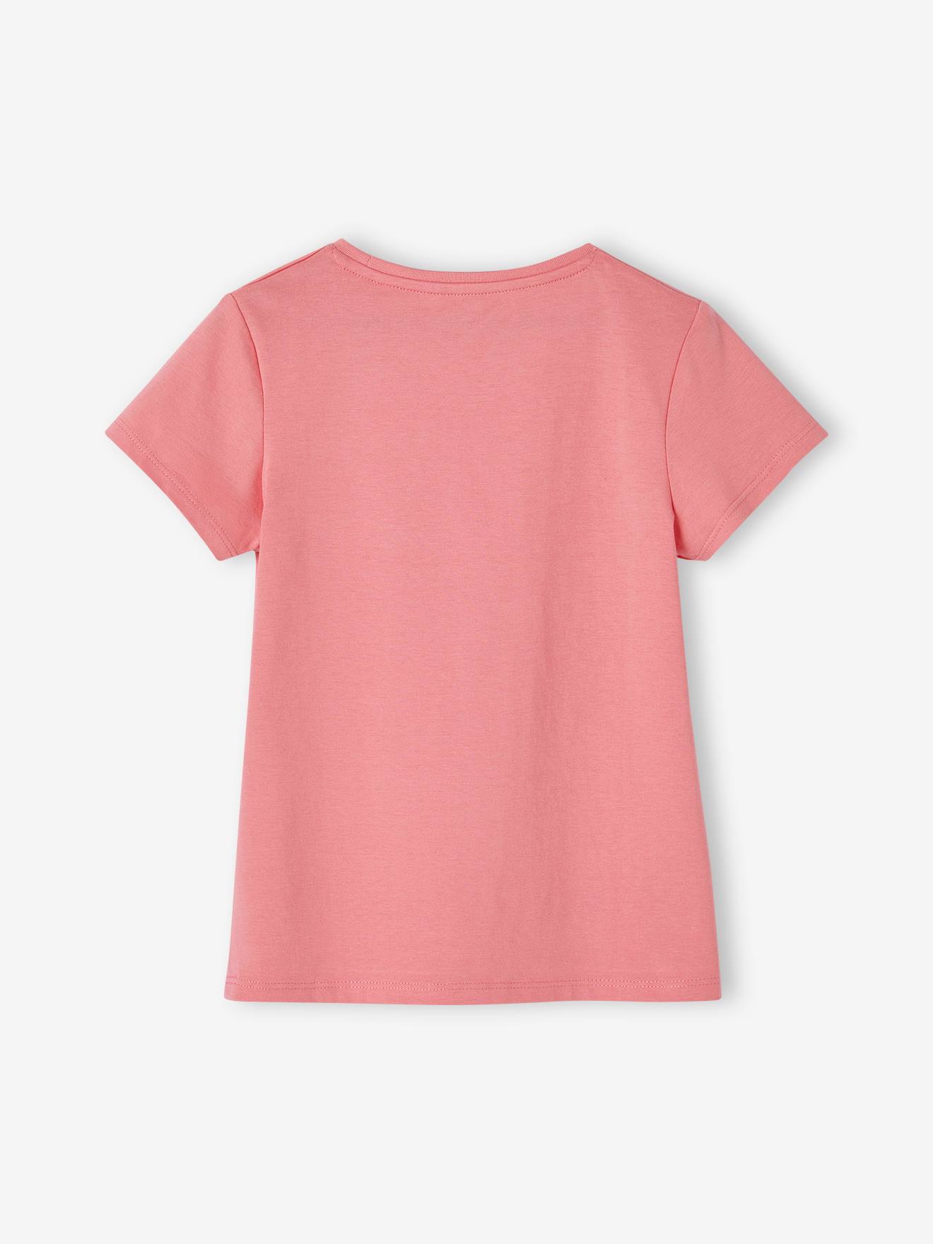 Vertbaudet Mädchen T-Shirt, Message-Print BASIC Oeko-Tex - wollweiß