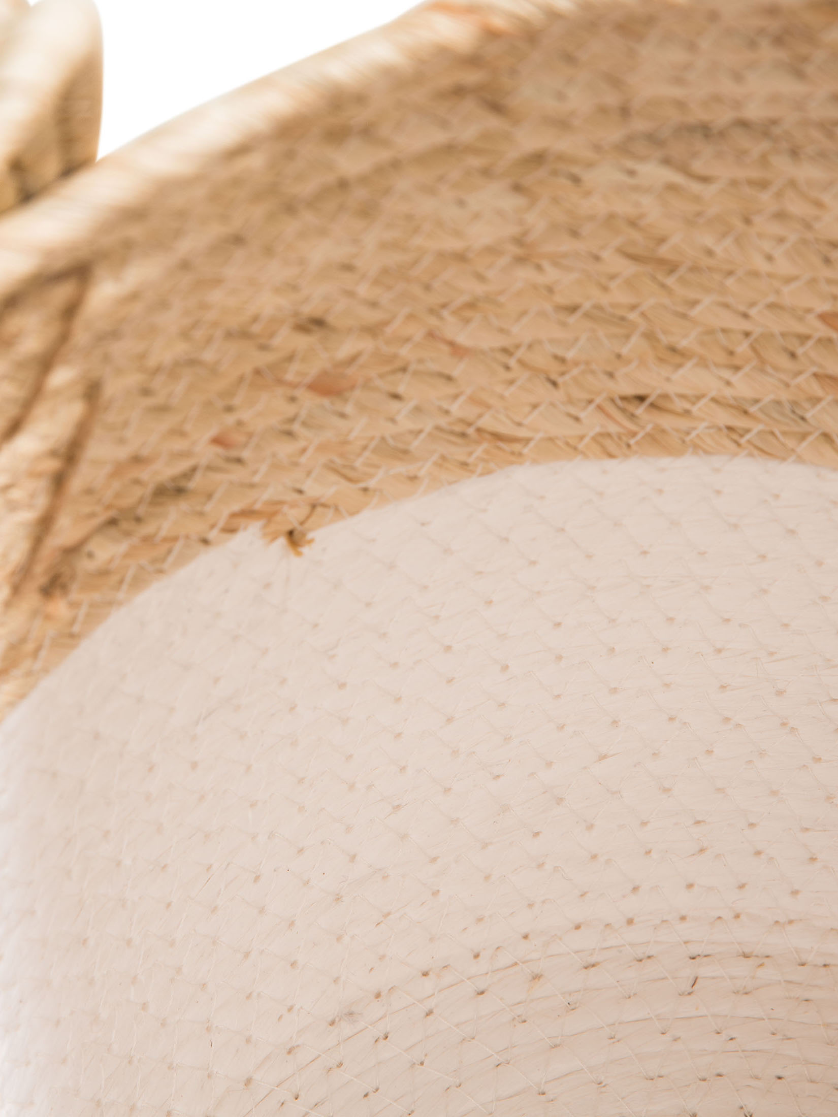 Basket Baggy Korb, Weiss/Natur