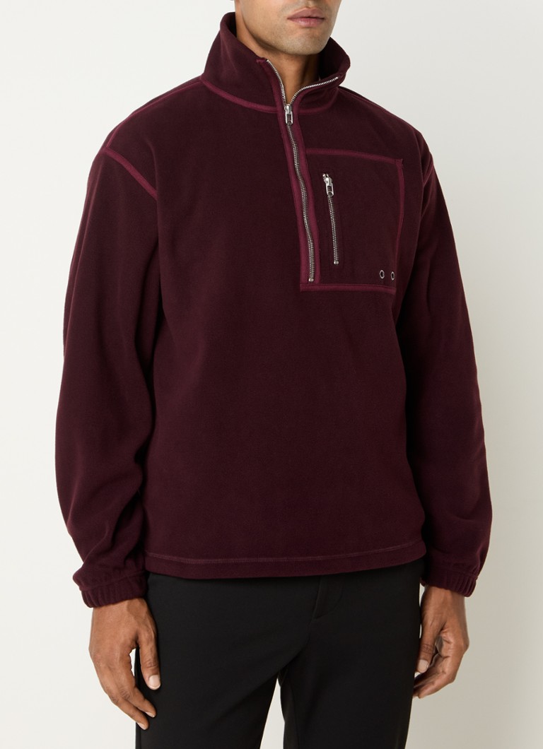 New Amsterdam Surf Association Fleece sweater with half zip and logo