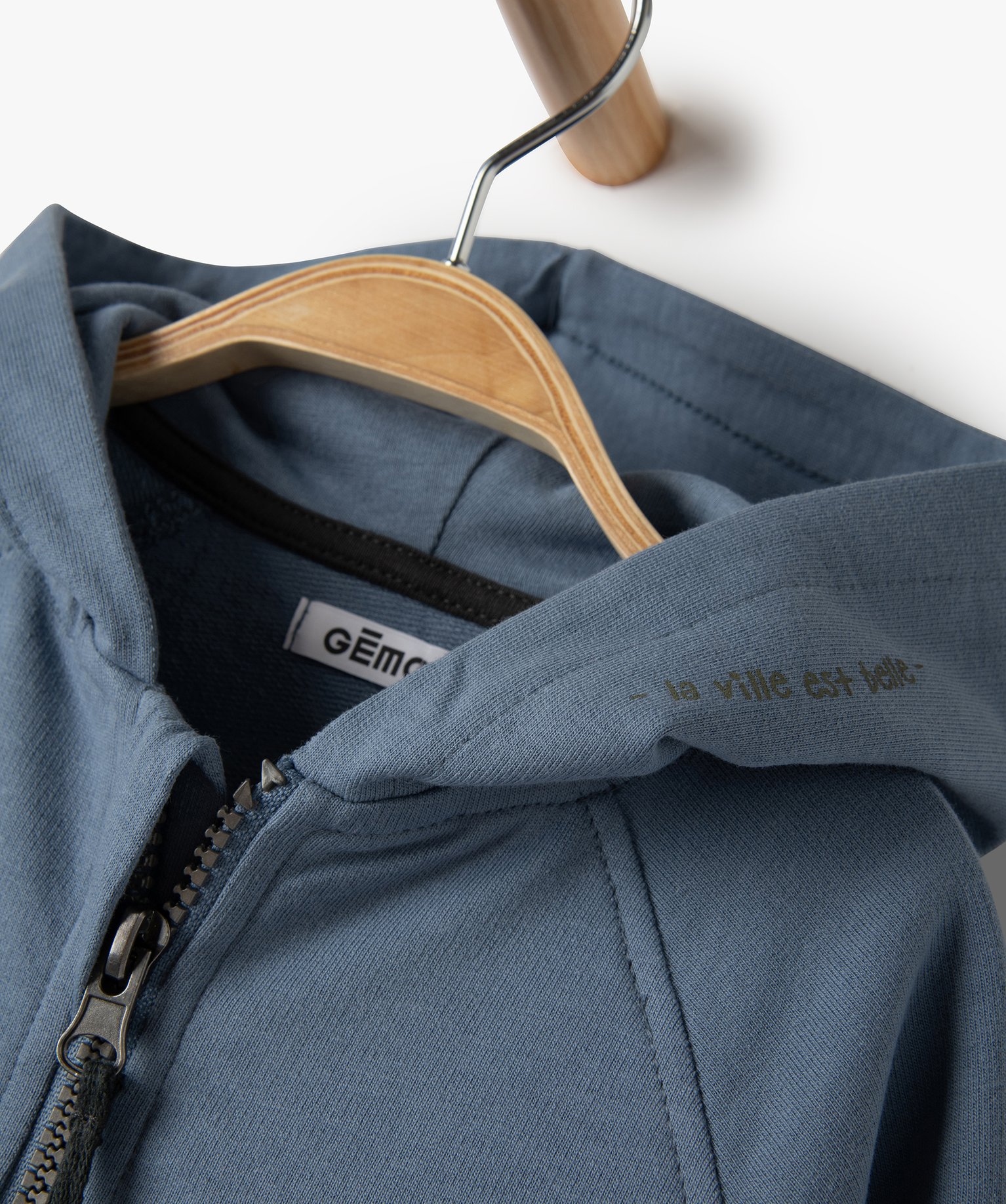 Sweat bébé Garçon à capuche et fermeture zippée bleu | GEMO