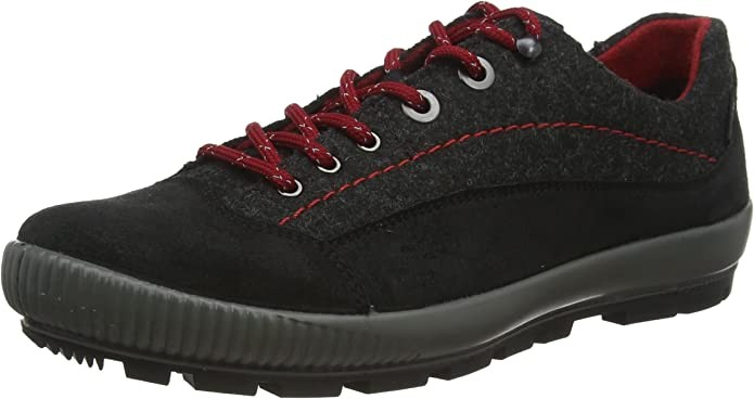 SUPERFIT Freizeit Schnürer schwarz Halbschuh Leder - TANARO TREKK